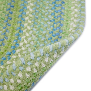 Capel Rugs Sailor Chenille Braided Design Mat - Refreshing Cotton Blend For Cool Summer Vibes And Style Sea Monster Green 95% Cotton,5% Polyester 0470vs00240036200