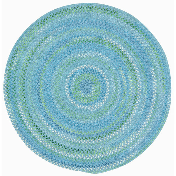 Capel Rugs Sailor Chenille Braided Design Mat - Refreshing Cotton Blend For Cool Summer Vibes And Style Deep Blue Sea 95% Cotton,5% Polyester 0470cs0036400