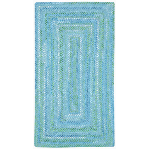 Capel Rugs Sailor Chenille Braided Design Mat - Refreshing Cotton Blend For Cool Summer Vibes And Style Deep Blue Sea 95% Cotton,5% Polyester 0470qs00200030400
