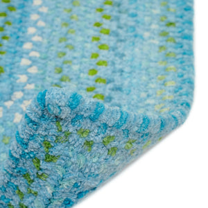 Capel Rugs Sailor Chenille Braided Design Mat - Refreshing Cotton Blend For Cool Summer Vibes And Style Deep Blue Sea 95% Cotton,5% Polyester 0470qs00200030400