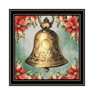 English Elm Trendy Decor 4u Holiday Reindeer Bell Two Panel Framed Art for Seasonal Wall Display B067P252300