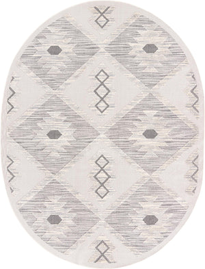 Unique Loom Arlo Kai Machine Made Tribal Rug Sandy Beige, Gray/Beige 7' 10" x 10' 0"