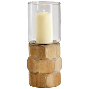 Hex Nut Candleholder Natural Wood 04740 Cyan Design