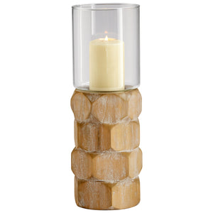 Hex Nut Candleholder Natural Wood 04741 Cyan Design