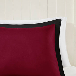 English Elm 2 Pieces Twin Waffle Knit Chenille Comforter Set with Plush Sherpa Reversible Cozy Bedding Ensemble Red+Black 16.93 L x 12.2 W x 4.33 H B035P381305