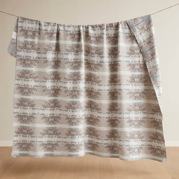 English Elm 1-piece King Jacquard Cotton Blend Blanket Aztec Woven Soft Breathable Bedroom Layer Multi B035P437492