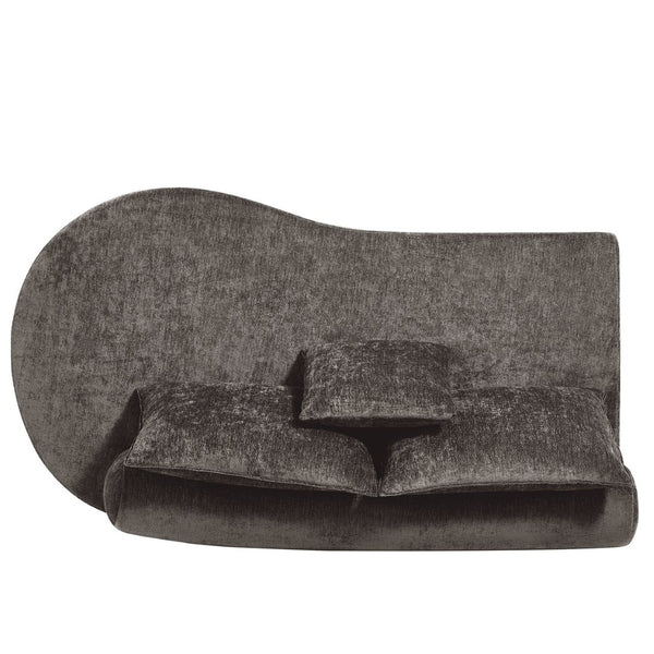 English Elm 138.6" Curved Modular Sectional Sofa Low Profile High Density Foam Living Room Lounge Light Brown N767P366006L