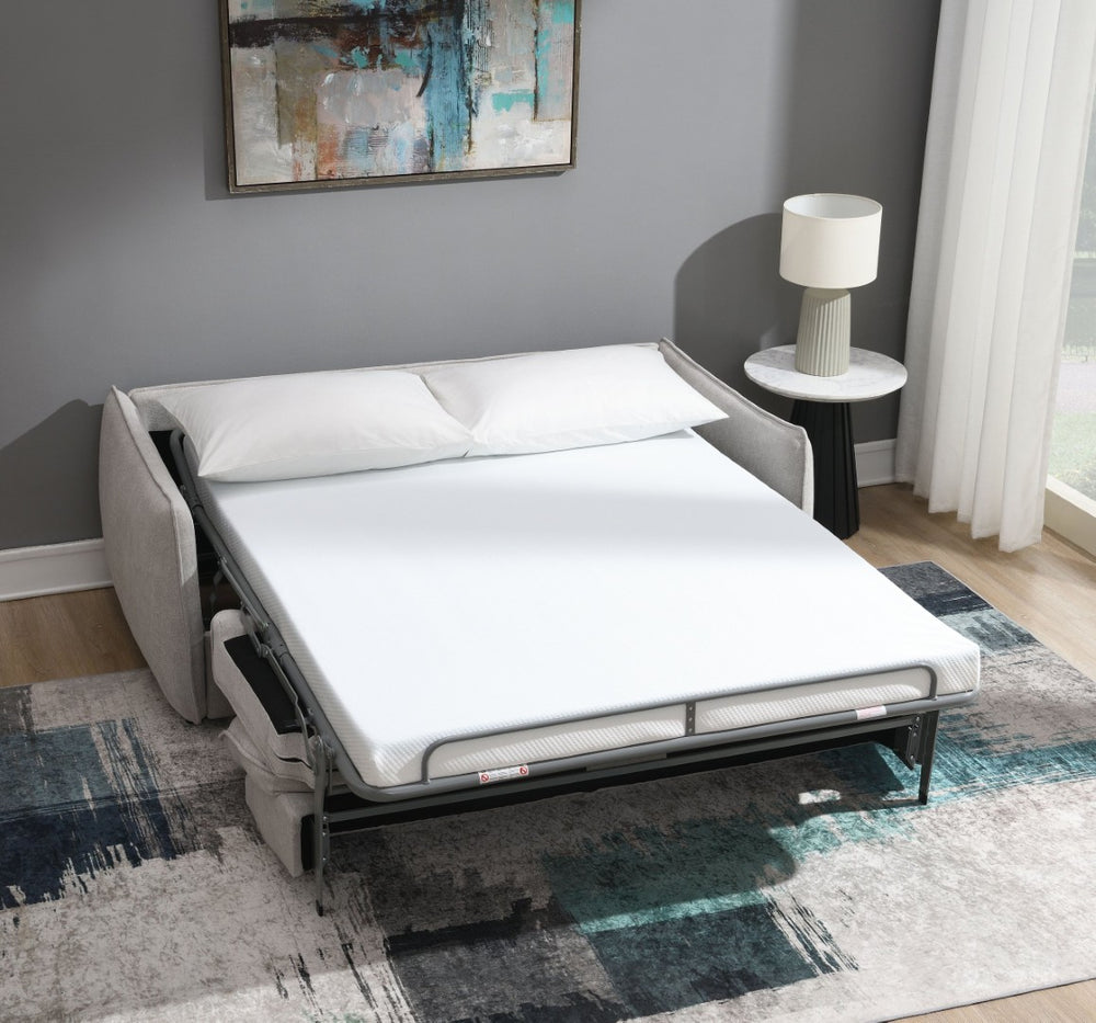 English Elm Jinn Chenille Convertible Sleeper Sofa with Memory Foam Bed and Metal Legs B2726P435913