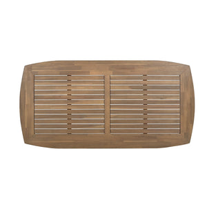 English Elm Christopher Knight Home® - Acacia 8-Person Outdoor Dining Table, Solid Acacia Wood Patio Farmhouse Design, Weather-Resistant 70.75" L N779P236677N