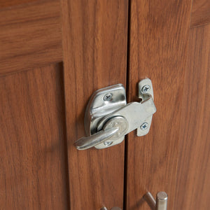 English Elm 30.25"L, 2 in 1 Night Stand & Dog Crate Walnut — Mid-Century Ottoman Bench w/ Storage, 300 lb Capacity, Removable Cushion N843P293628W