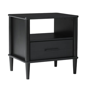 Spindle Mid-century Modern Nightstand with Drawer and Open Cubby for Stylish Storage Solutions