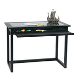 OSP Home Furnishings Tool Less Meridian Computer Desk Black / Clear Glass