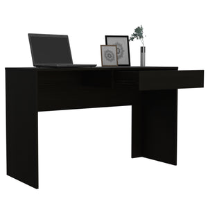 English Elm Acre Modern Writing Computer Desk With Hidden Drawer - Sleek Design For Home Offices & Small Spaces B20091886