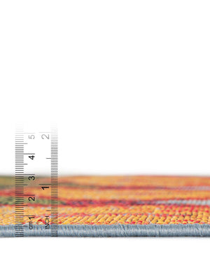 Unique Loom Outdoor Modern Ikat Machine Made Ikat Rug Multi, Burgundy/Gold/Green/Navy Blue/Orange/Red/Olive 8' 0" x 8' 0"