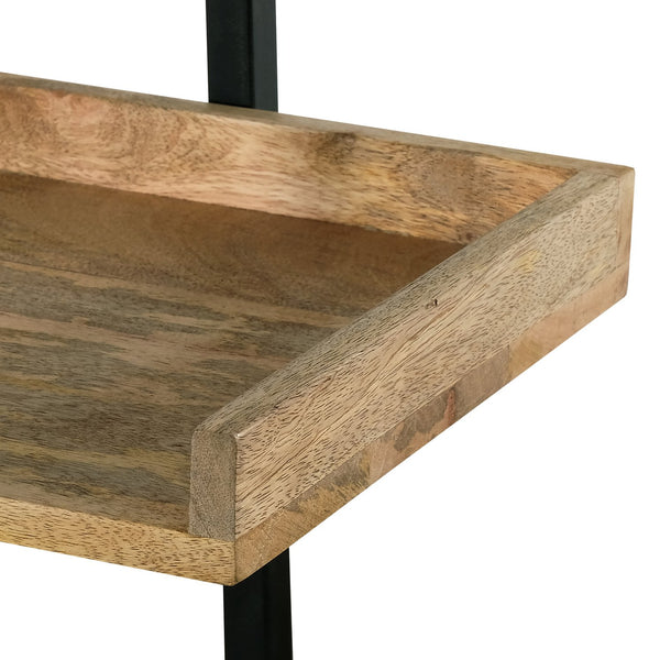 English Elm 68 Industrial 5-Tier Mango Wood & Iron Bookshelf, 75" Tall Open Bookcase for Home Office Decor B2741P320767