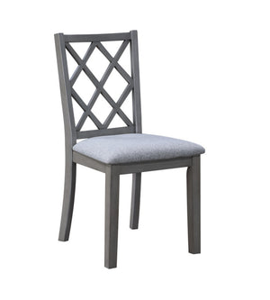 English Elm Carmine5-piece Extendable Wood Dining Set Gray Finish Cushioned Chairs Modern Room B2749S00332