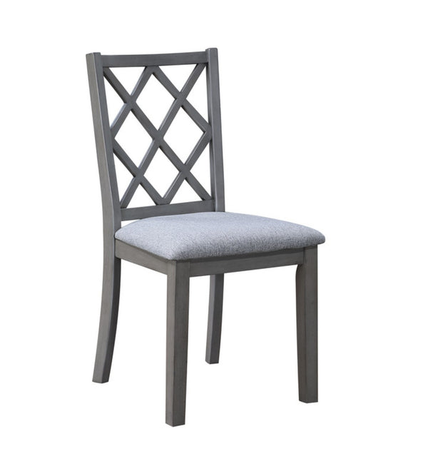 English Elm Carmine5-piece Extendable Wood Dining Set Gray Finish Cushioned Chairs Modern Room B2749S00332