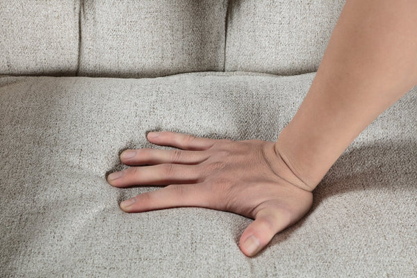 English Elm 1pc Beige Accent Chair – Button-Tufted Fabric, Nailhead Trim, Solid Wood Frame, Luxurious Living Room Seat B011P281844