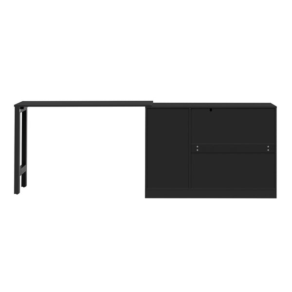English Elm U_style Extendable Wooden Sideboard with 3 Drawers and 2 Doors for Entryway Living Room N711P334768B