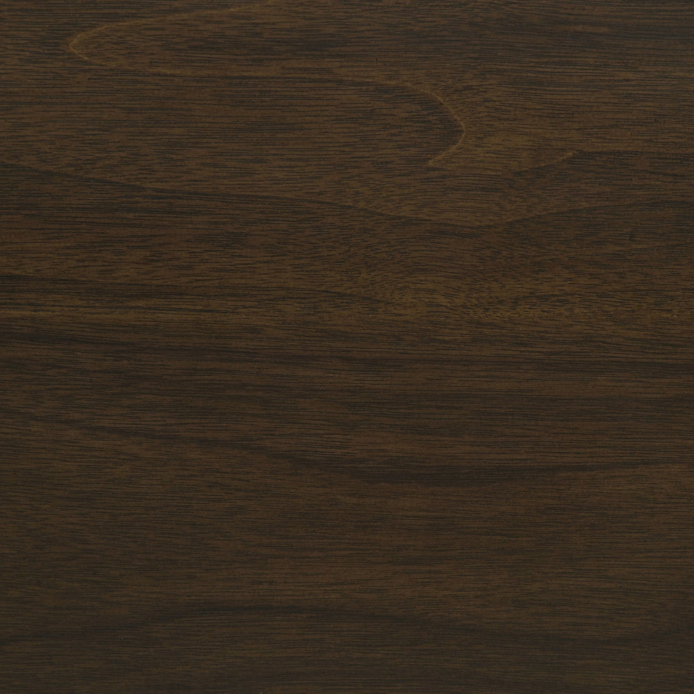 English Elm Wes Dark Walnut 80" Rectangular Dining Table — Mid-Century Modern Tapered Legs, Sleek Grain Finish B062S00876