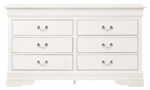 English Elm Louisphillipe G02190-D White Traditional Dresser With Curved Moldings & Durable Storage Solutions B078107859