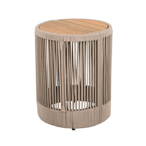 English Elm Christopher Knight Home® - Outdoor Rattan Rope & Acacia Wood Side Table - Stylish Patio Accent For Garden, Balcony & More! N770P298633B