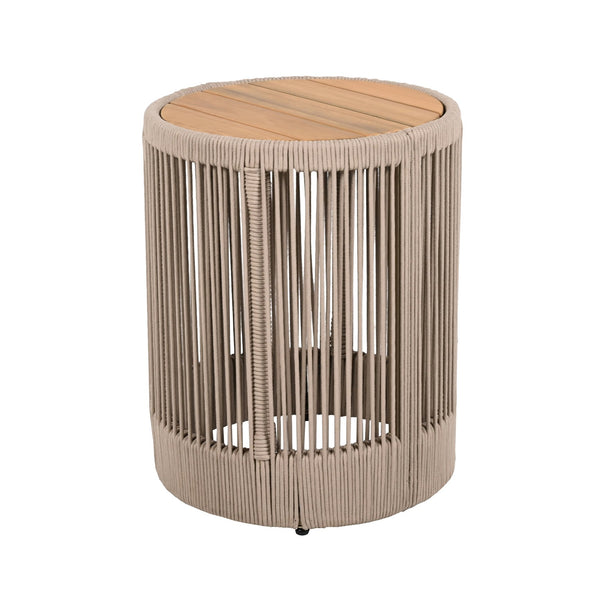 English Elm Christopher Knight Home® - Outdoor Rattan Rope & Acacia Wood Side Table - Stylish Patio Accent For Garden, Balcony & More! N770P298633B