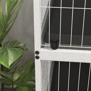 English Elm Pawhut Five Tier Ferret Chinchilla Habitat Steel Wire Enclosure with Hammock Rolling Base W2225P173730