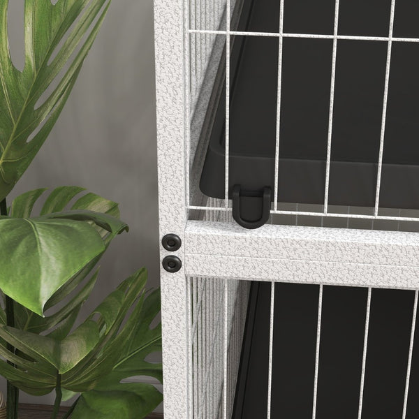 English Elm Pawhut Five Tier Ferret Chinchilla Habitat Steel Wire Enclosure with Hammock Rolling Base W2225P173730