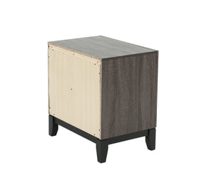 English Elm Bedroom Rustic Grey Oak Nightstand 2-Drawer Pine Bedside Table 24x16x25" Simple Stylish Storage for Lamps & Organized Rooms B011P248055