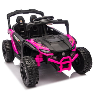 English Elm 24v Kids Utv Ride on with Dual 80w Motors Remote Control and Four Wheel Suspension Pink W1578P342131