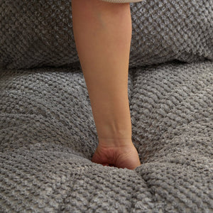 English Elm Human Dog Bed Lazy Sofa Couch 5-Position Adjustable Foldable Seat for Compact Living Spaces Gray W2108P193219