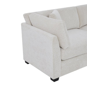 English Elm Christopher Knight Home® - 83.50" Modern Flared Arms Sofa with Chenille Upholstery, High-Density Cushions and Sturdy Legs Beige N771P345835M