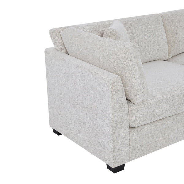 English Elm Christopher Knight Home® - 83.50" Modern Flared Arms Sofa with Chenille Upholstery, High-Density Cushions and Sturdy Legs Beige N771P345835M