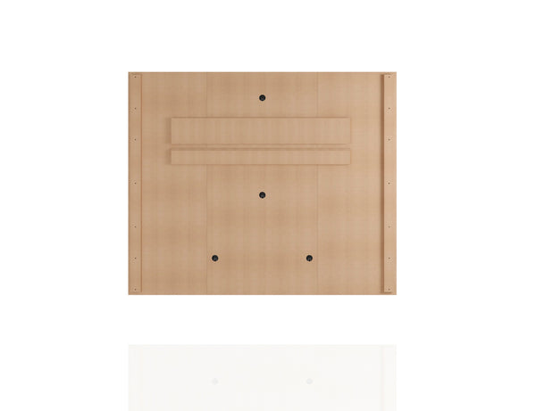 English Elm Plaza 64" TV Panel in Off White with Mount Brackets, Glass Shelf Divider & Wire Management Holes B365P398353