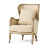 Christopher Knight Home® - Noble House - Crenshaw Beige Fabric Wing Chair