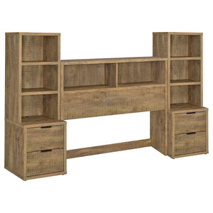 English Elm Geary Full Bedroom Set with Bookcase Headboard Usb Charging Nightstands Matte Finish Wood B062S01699