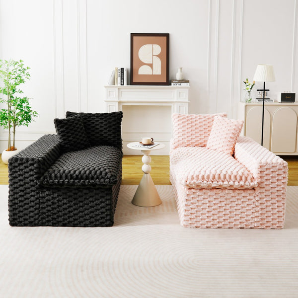 English Elm Luxury Color-Block Turtle Velvet Sofa - Modular Design For Stylish Living Room Comfort & Flexibility P1 W3371S00048-GIGA