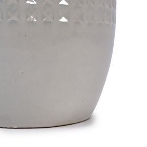 English Elm Set Of 3 Ceramic Flowerpots - Handcrafted Modern Planters In Ancient White For Stylish Spaces W3273P321485-GIGA