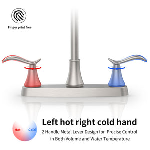 English Elm Single Lever High Arc Pull Down Kitchen Faucet Brushed Nickel Stainless Steel Sink T3177P277520
