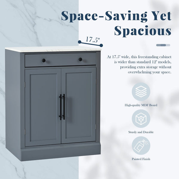 English Elm Topmax Modern Freestanding Kitchen Pantry Cabinet With Smart Storage & Style N717P221574E-GIGA