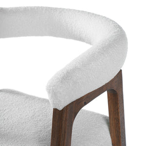 English Elm 24'' Upholstered Counter Stools with Arms Beige Set of 2 for Kitchen Island Walnut N780P354192D
