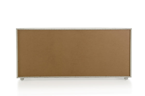 VIG Furniture Juliet High-Gloss Italian White Dresser With Rosegold Accents, Soft-Close Drawers & Sculpted Feet VGACJULIET-DSR