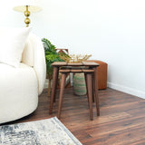 English Elm Ashcroft Furniture - Hilson  Walnut Nesting Table