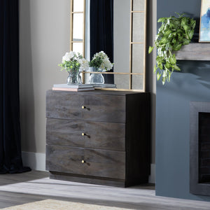 Crestview Collection Rustic Mango Wood Cabinet - Stylish Living Room Furniture With Brass Hardware & Elegant Design Brown Solid Wood Cvfnr9236