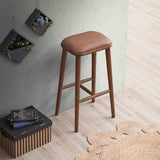 English Elm Ashcroft Furniture - Jason  Pu Leather Bar Stool