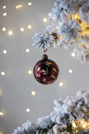 English Elm D3" Elegant Glass Christmas Ball Ornaments Set Of 12 For Festive Holiday Decor & Party Charm W2078P247870