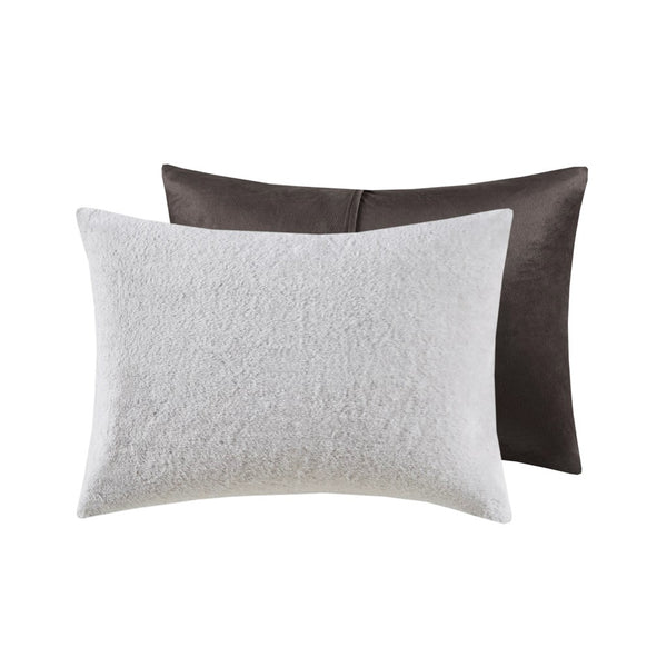 English Elm Full/Queen Sawyer Faux Fur Comforter Set - Plush Faux Mink Reverse, Hypoallergenic Down Alternative, OEKO-TEX Certified, Machine Washable B03597271