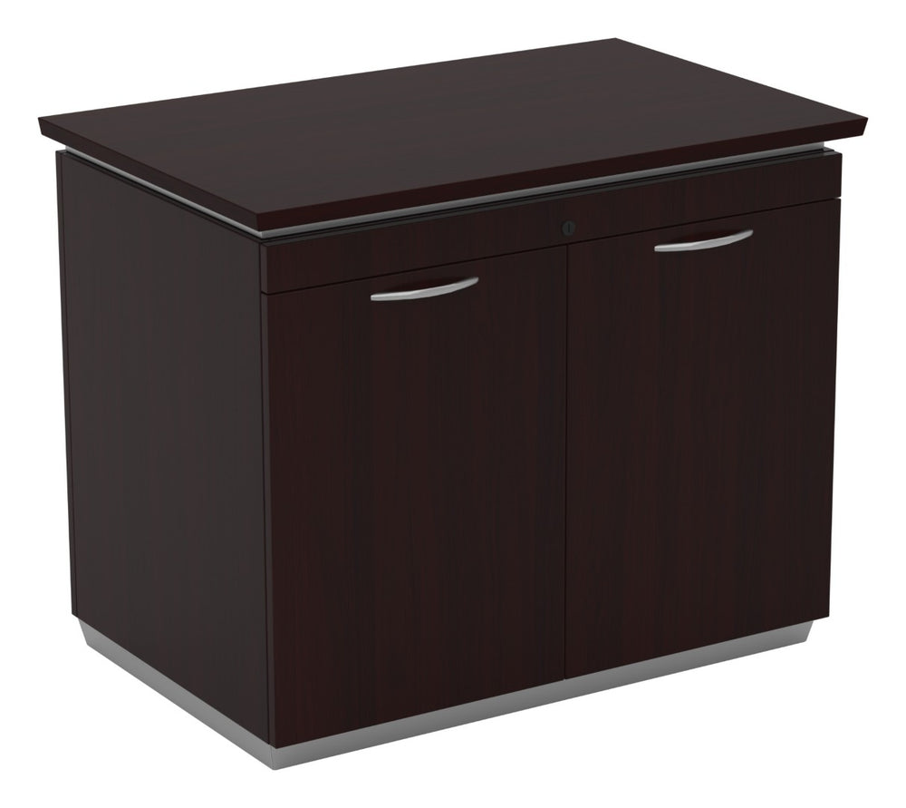 OSP Home Furnishings Tuxedo 2 Door Cabinet with Adjustable Shelves for Entryway or Living Room Storage TUXDKR-13