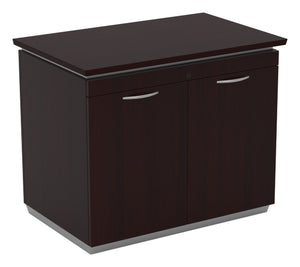 OSP Home Furnishings Tuxedo 2 Door Cabinet with Adjustable Shelves for Entryway or Living Room Storage TUXDKR-13